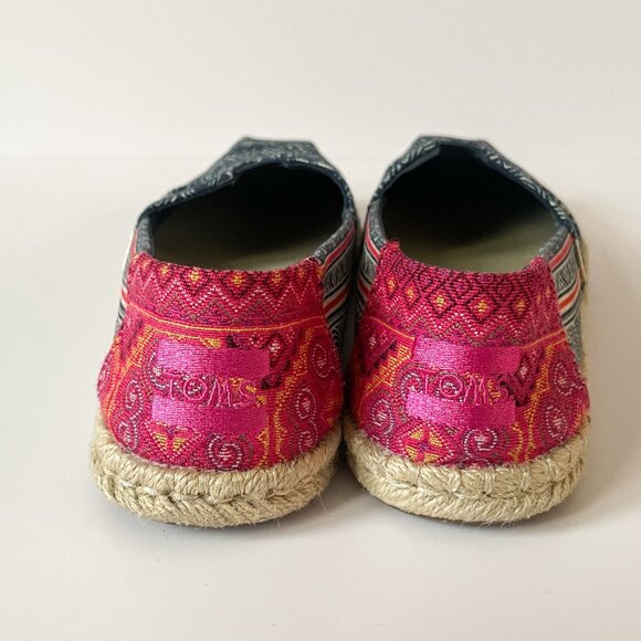 Toms Alpargata Rope Hmong Indigo Slip-on Flats sz 6.5 - Picture 5 of 7